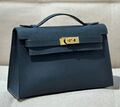 Сумка Hermèskelly 20 Pochette женский кожа черный 137663