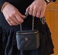 Сумка Chanel женский кожа черный 187010-1