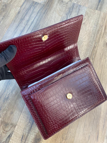 Сумка Saint Laurent женский кожа бордовый 77465-2