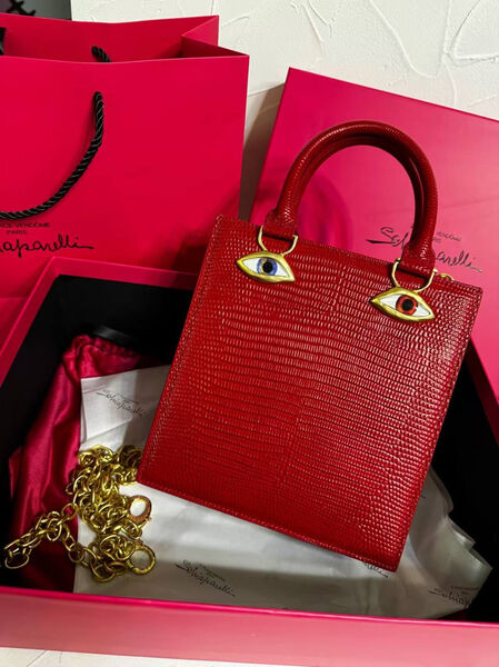 Сумка Schiaparelli женский кожа бордовый 174277-3