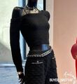 Джемпер Chanel женский вязаная ткань черный 125808-1