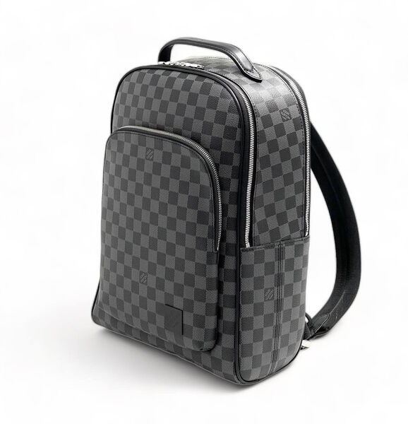 Мужской рюкзак Louis Vuitton мужской кожа графитовый 131372-3