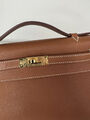 Сумка Hermèskelly 20 Pochette женский кожа бежевый 138059-4