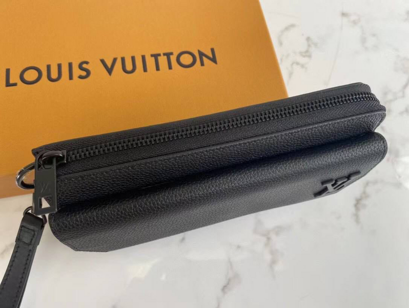 Мужской портмоне Louis Vuitton мужской кожа черный 52030-3