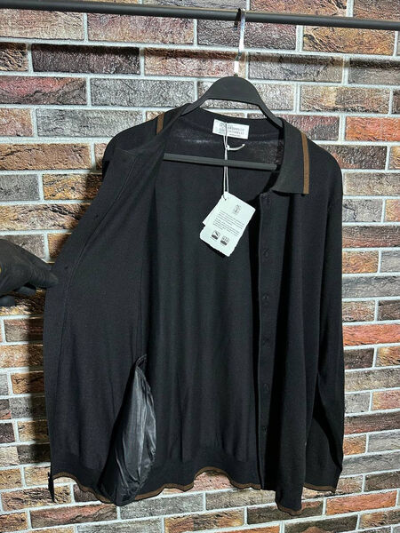 Мужской кардиган Brunello Cucinelli мужской графитовый 159337-3