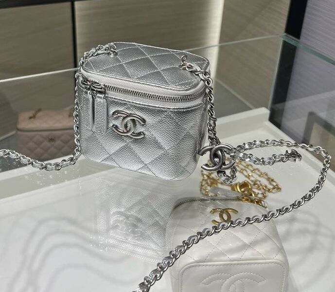 Сумка Chanel женский кожа графитовый 201998