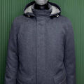 Мужской пуховик Brunello Cucinelli мужской графитовый 136924-3