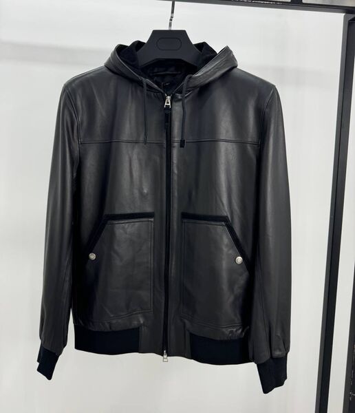 Мужская куртка Tom Ford мужской кожа черный 195459