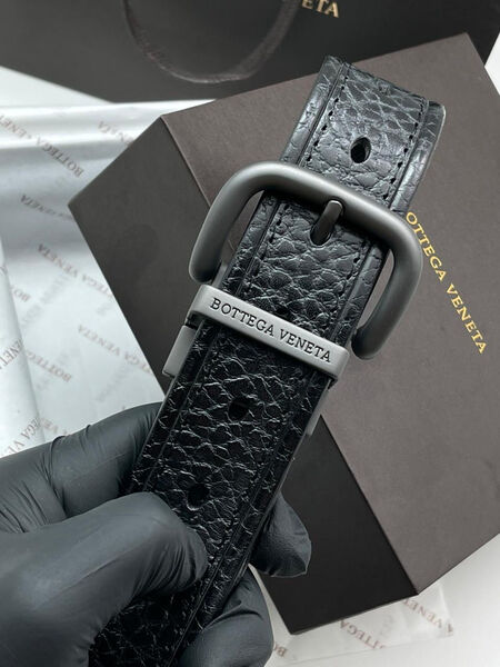 Мужской ремень Bottega Veneta мужской кожа черный 115821-5
