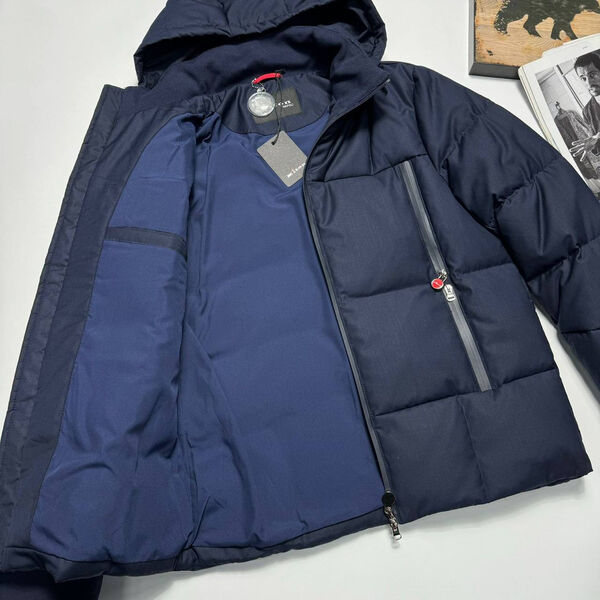 Мужской пуховик Kiton мужской синий 167599-4