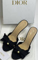 Шлепки Christian Dior женский текстиль черный 156931-2