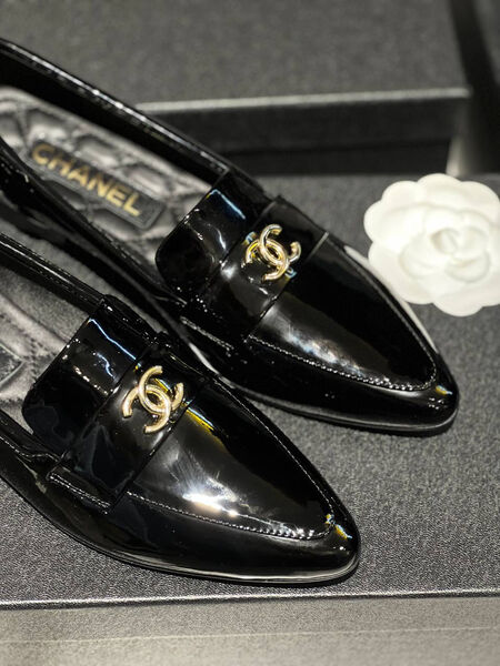 Лоферы Chanel женский кожа черный 146288-5