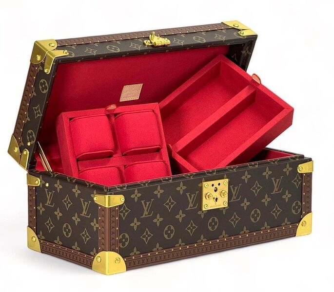 Шкатулка для украшений Louis Vuitton канва monogram бордовый 150924
