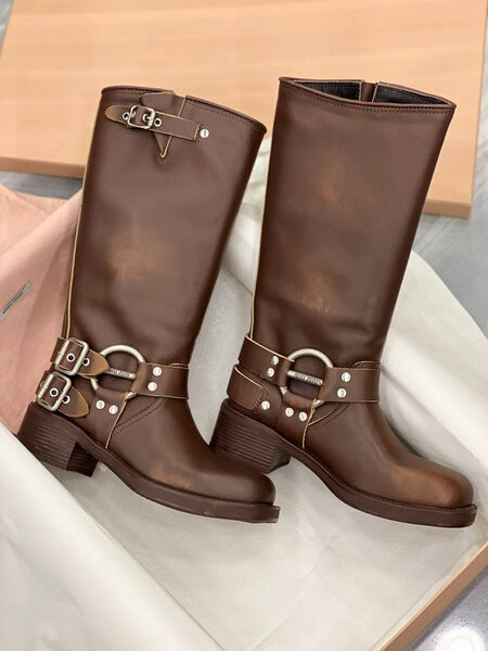 Сапоги Miu Miu женский кожа 127510-5
