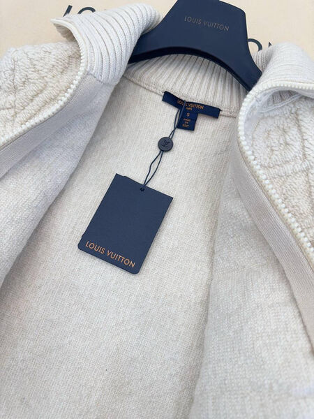 Кардиган Louis Vuitton женский вязаная ткань белый 172336-4