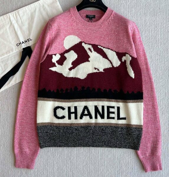 Свитер Chanel женский вязаная ткань розовый 171316