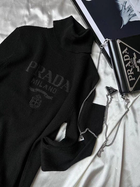 Водолазка Prada женский трикотаж черный 124945-13