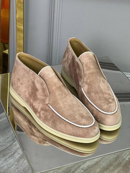 Лоферы Loro Piana женский замша бежевый 126447-2