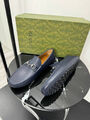 Мужские мокасины Gucci мужской кожа синий 195746-2