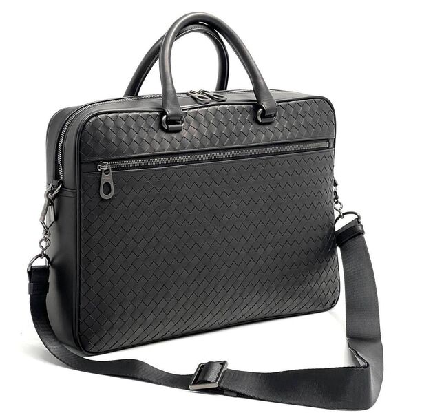 Портфель Bottega Veneta мужской кожа черный 61972