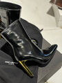 Ботильоны Saint Laurent женский кожа черный 129579-2