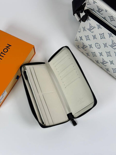 Мужской кошелек Louis Vuitton мужской кожа белый 153139-3