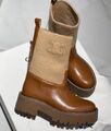 Ботинки Celine женский кожа бежевый 124606-1