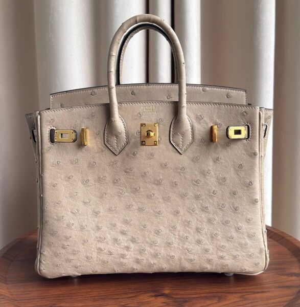 Сумка Hermès Birkin 25 женский кожа бежевый 194261