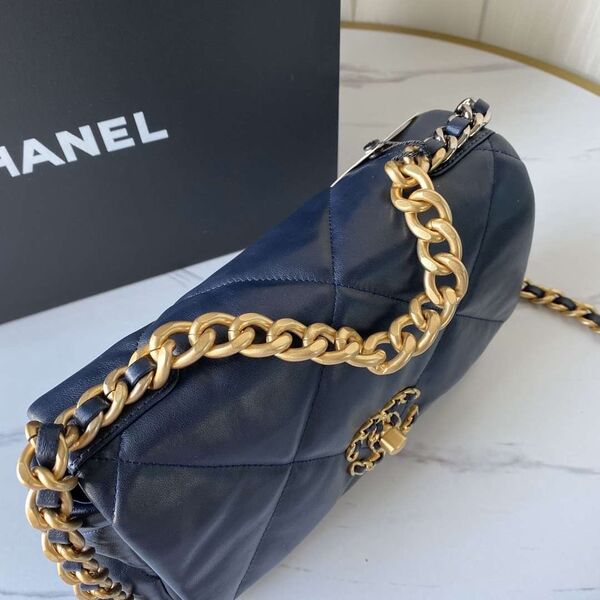Сумка Chanel (26 см) женский кожа синий 73548-4