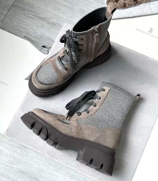Ботинки Brunello Cucinelli женский текстиль 124977