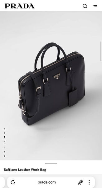 Мужской портфель Prada мужской кожа черный 170381-6