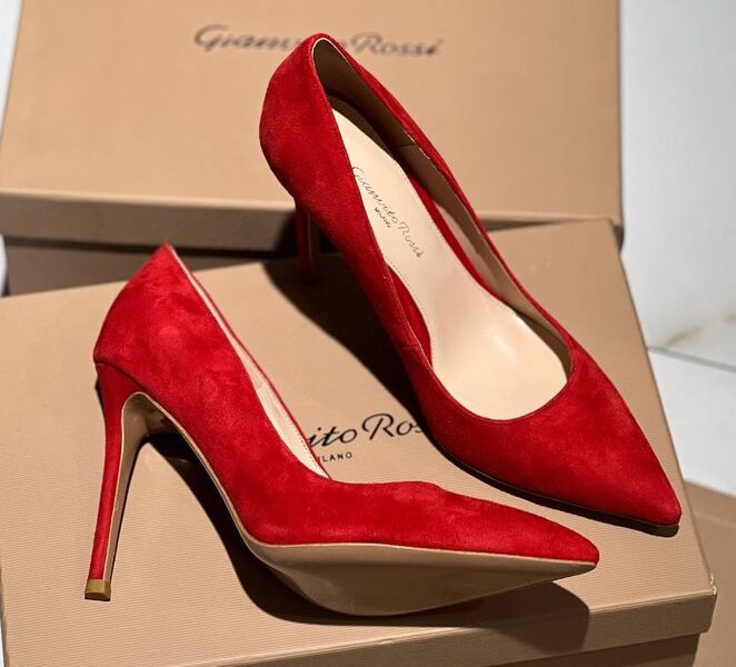 Туфли Gianvito Rossi женский замша бордовый 136674
