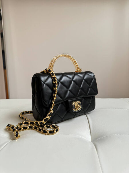 Сумка Chanel женский кожа черный 155760-2