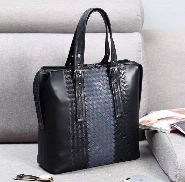 Мужской портфель Bottega Veneta мужской кожа черный 52038