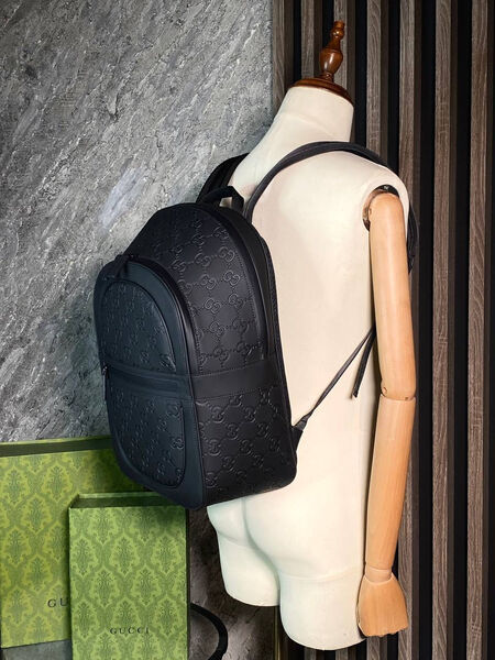 Мужской рюкзак Gucci мужской кожа черный 141873-5