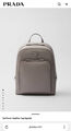 Мужской рюкзак Prada мужской кожа графитовый 167090-11