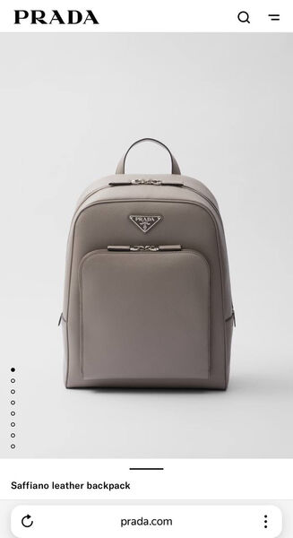 Мужской рюкзак Prada мужской кожа графитовый 167090-11
