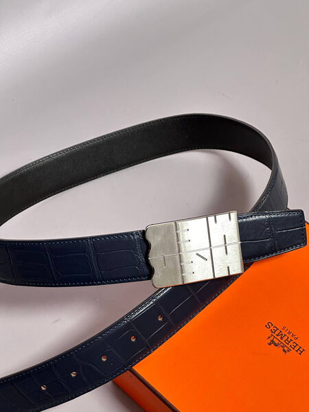 Мужской ремень Hermès мужской кожа синий 152867-3