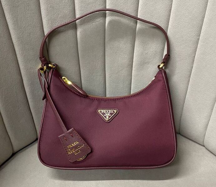 Сумка Prada женский нейлон бордовый 199265