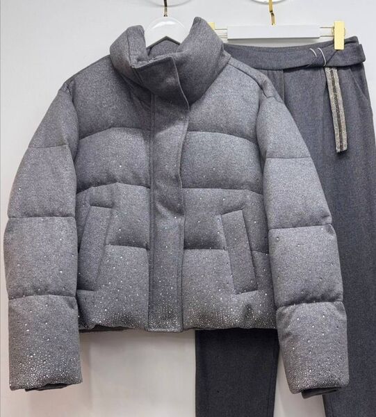Пуховик Ermanno Scervino женский серебристый 201944