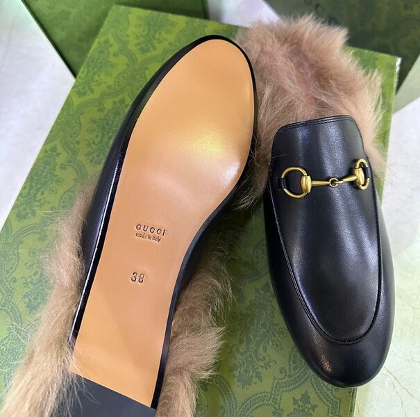 Сабо Gucci женский кожа черный 99662