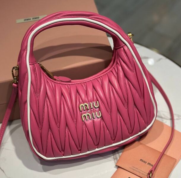 Сумка Miu Miu Wander женский кожа бордовый 188048