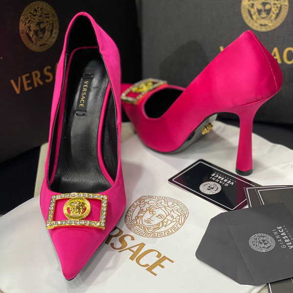 Туфли Versace женский бордовый 81763