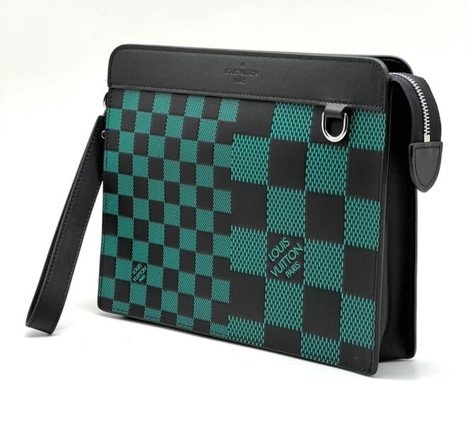 Клатч Louis Vuitton женский кожа черный 26138