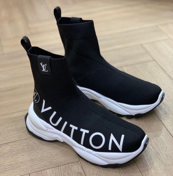 Кроссовки Louis Vuitton женский текстиль черный 101204