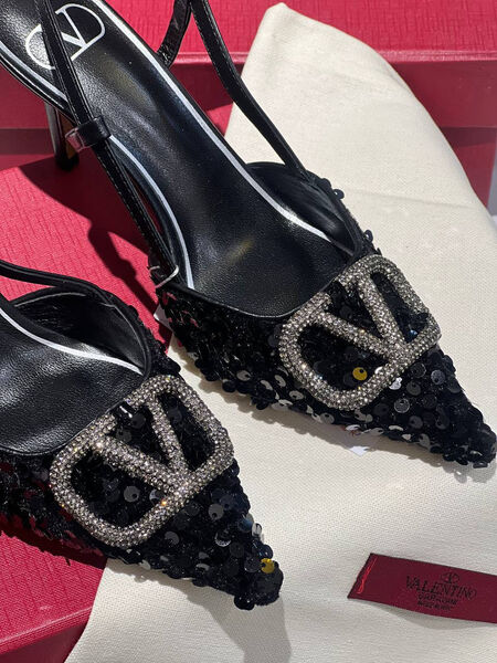 Туфли Valentino женский кожа черный 135835-2