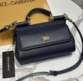 Сумка Dolce & Gabbana женский кожа темно-синий 174223