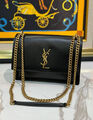 Сумка Saint Laurent Sunset Medium женский кожа черный 141997-4