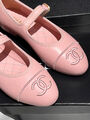 Балетки Chanel женский кожа розовый 147776-2