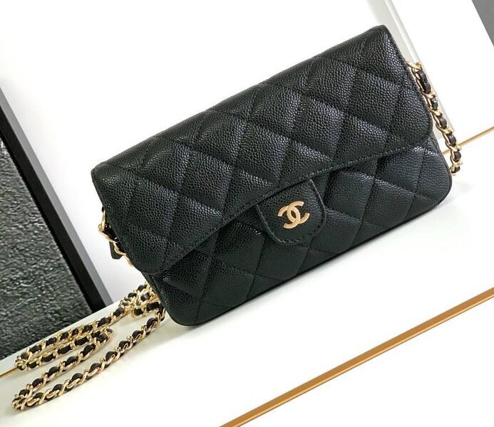 Сумка Chanel женский кожа черный 196553